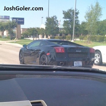 JoshGolercom reader MZ spotted this Black Lamborghini Gallardo with Texas