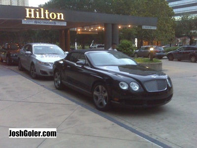  picture of a black Bentley Continental GTC he spotted while vacationing 
